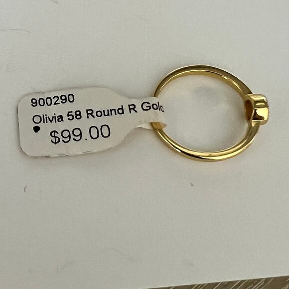 Anna Zuckerman Ollie Cupcake  Ring Gold plated White Crystalline Sz 6 - Picture 3 of 4